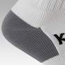 KIPSTA - جوارب كرة قدم للأطفال ف 500 - أبيض مقلم مقاس 31-34 أوروبي