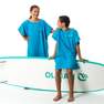 OLAIAN - Large  Kids' Surf Poncho 100 (2 Sizes), Turquoise Blue