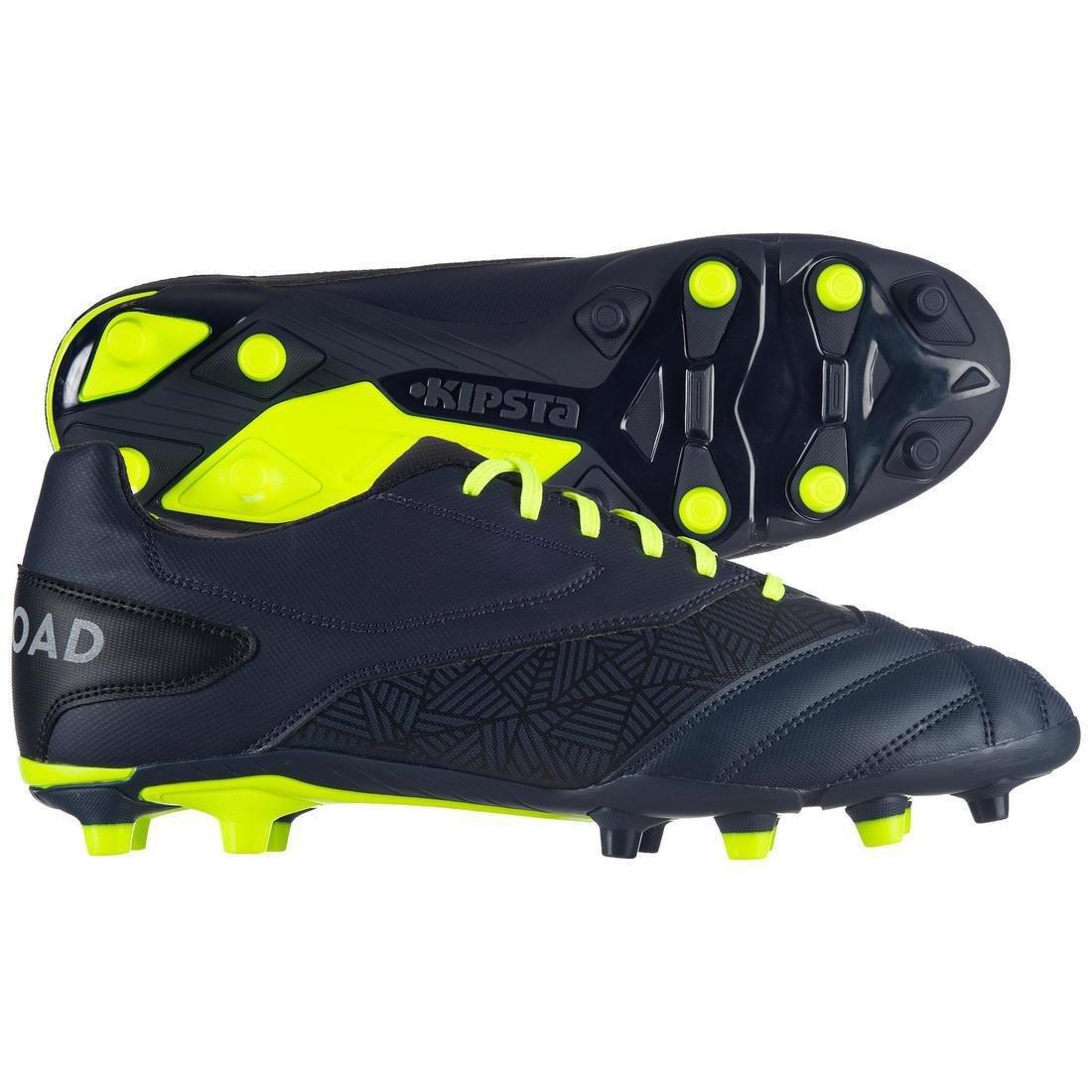 EU 40  Firm Ground Moulded Rugby Boots Density R100 FG, Asphalt Blue, , large image number 1