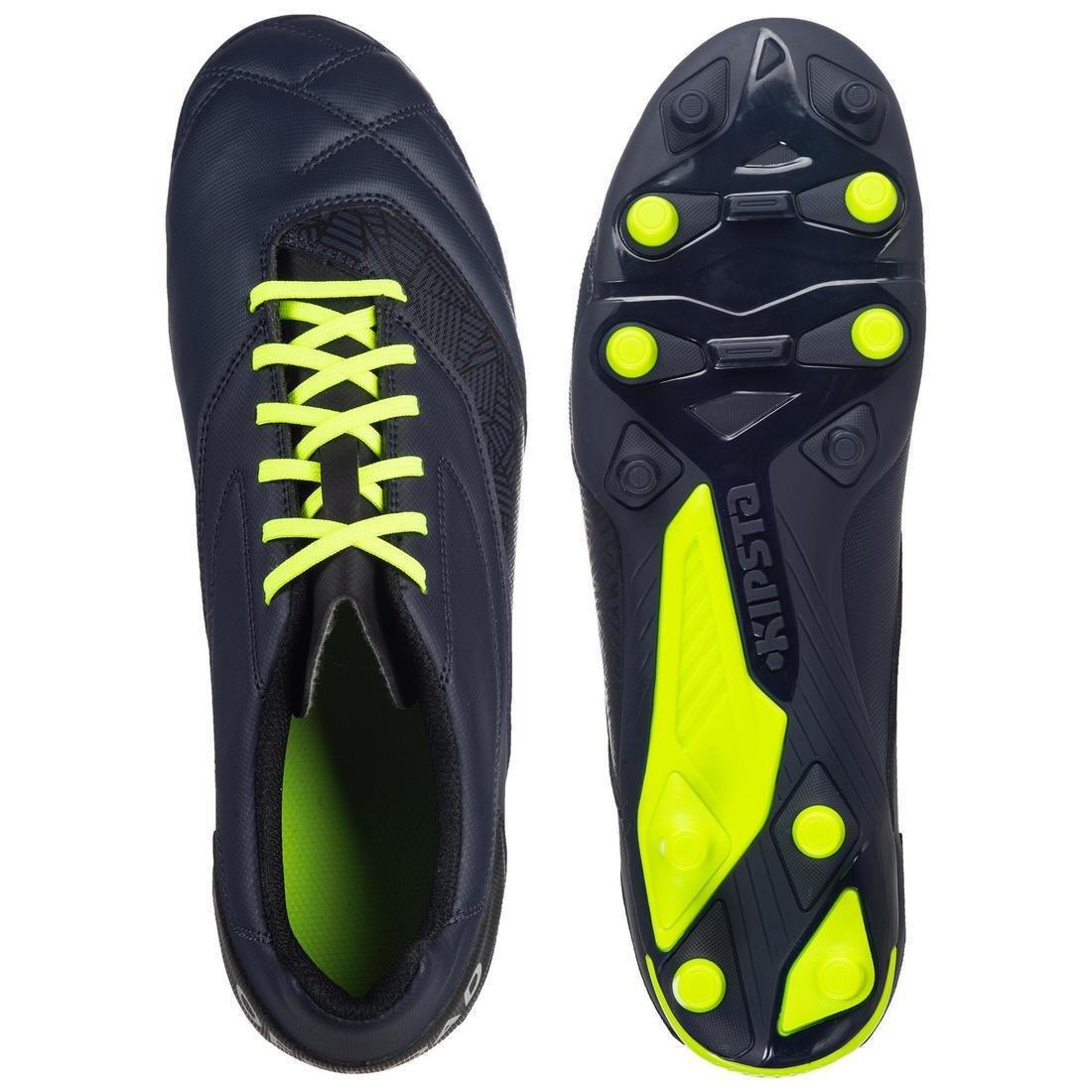 EU 40  Firm Ground Moulded Rugby Boots Density R100 FG, Asphalt Blue, , large image number 2