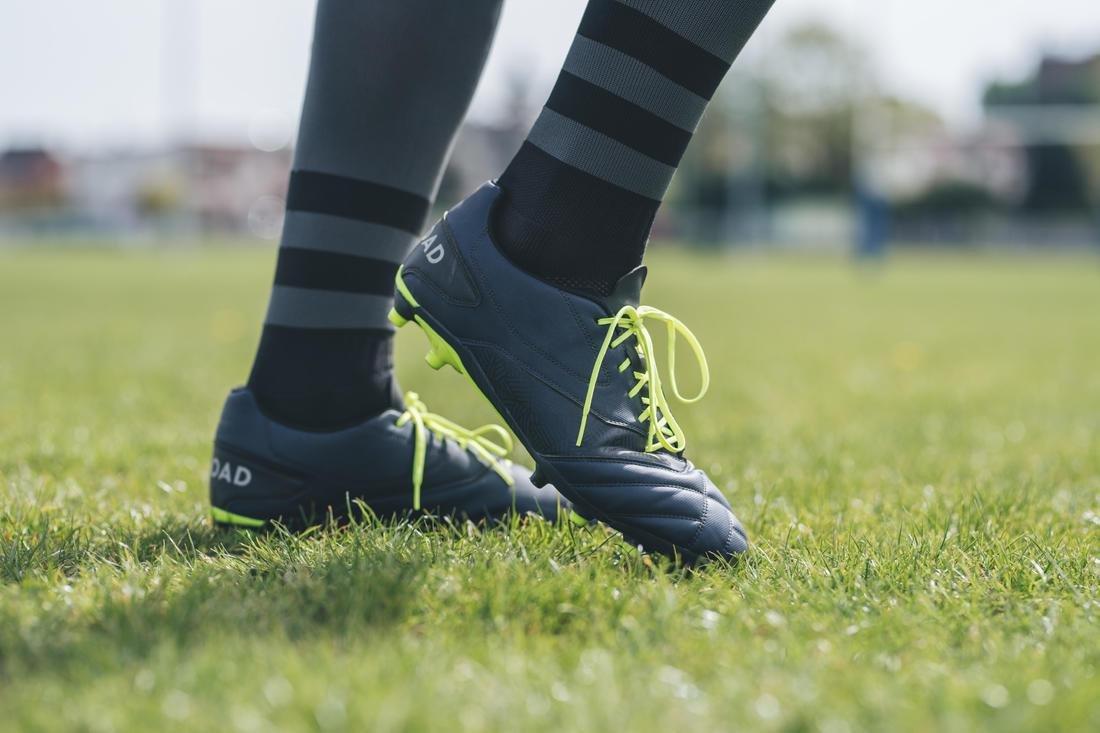 EU 40  Firm Ground Moulded Rugby Boots Density R100 FG, Asphalt Blue, , large image number 7