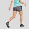 QUECHUA - Small/Medium Women's Mountain Walking Shorts - MH100, Charcoal Grey
