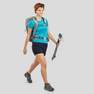 QUECHUA - L/XL  Women's Mountain Walking Shorts - MH100, Asphalt Blue