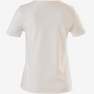 DOMYOS - 5-6Y  100 Girls' Short-Sleeved Gym T-Shirt Print, Snow White
