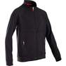 DOMYOS - 5-6Y  S900 Boys' Warm Breathable Gym Jacket - Black/Red Details
