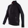 DOMYOS - 5-6Y  S900 Boys' Warm Breathable Gym Jacket - Black/Red Details