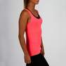 DOMYOS - XS  Muscle Back Fitness Tank Top My Top, Fluo Coral Pink