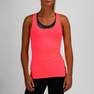 DOMYOS - Large  Muscle Back Fitness Tank Top My Top, Fluo Coral Pink