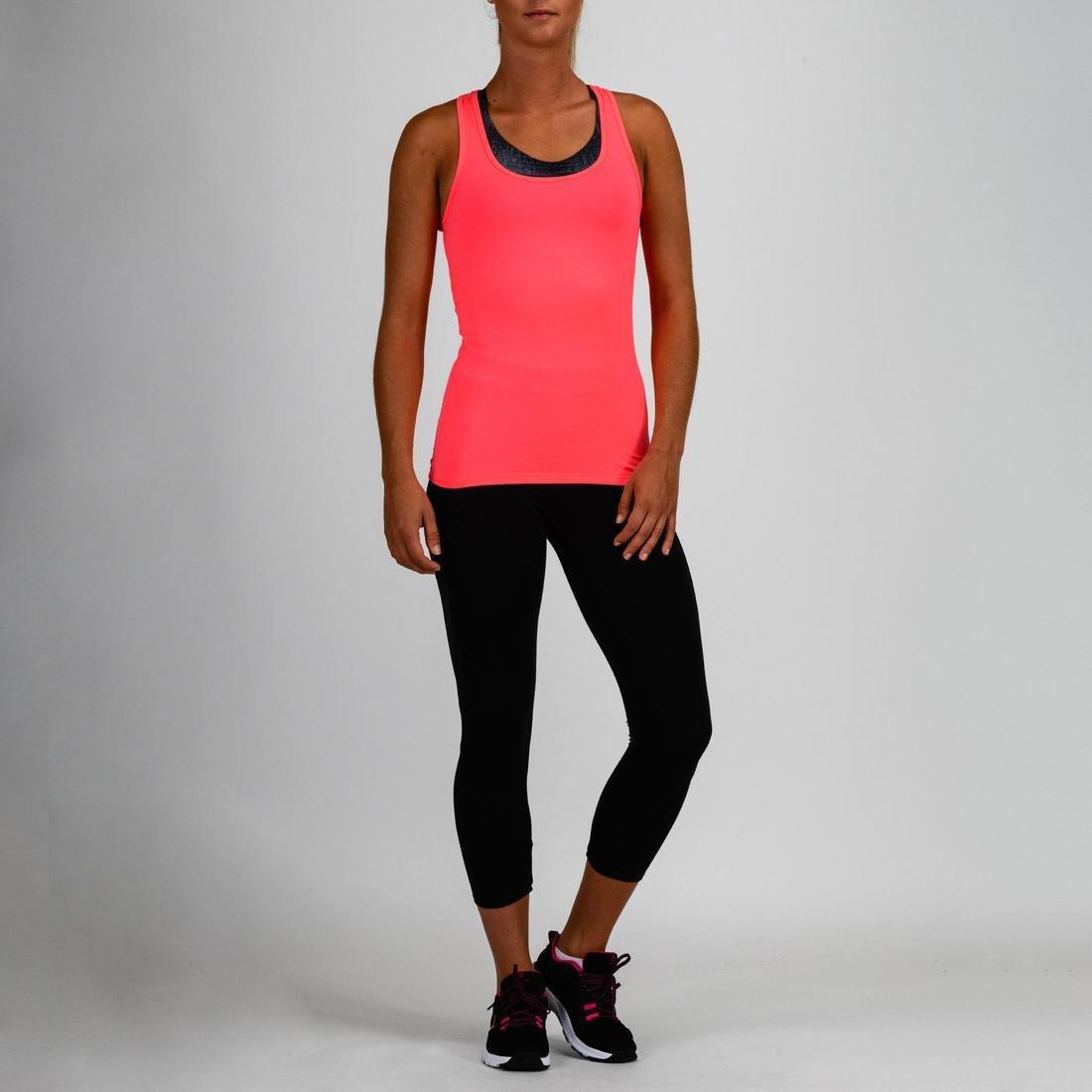 Large  Muscle Back Fitness Tank Top My Top, Fluo Coral Pink, , large image number 6