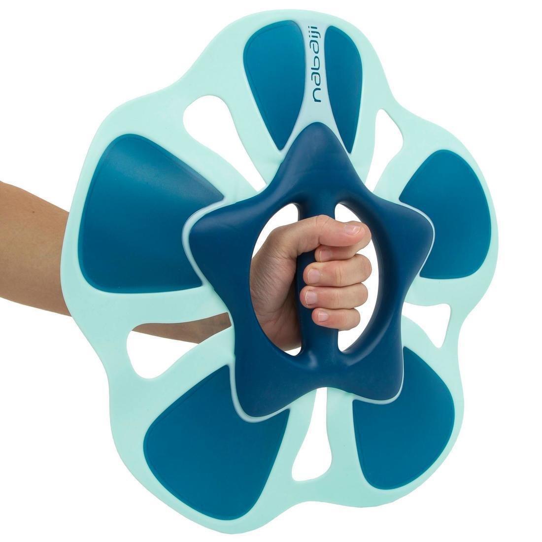 Pair of Aquafit Pullpush Dumbbells Flower L Blue, , large image number 2