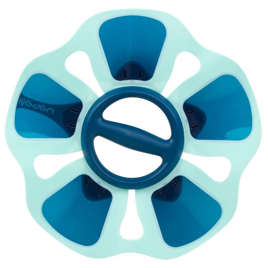 Pair of Aquafit Pullpush Dumbbells Flower L Blue, , large image number 3