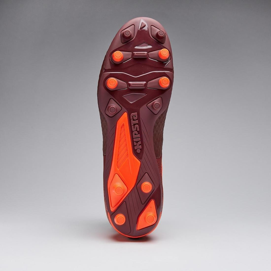 Mens Firm Ground Football Boots Agility 900 Mesh Mid, Orange, No Color, large image number 5