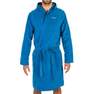 WATKO - Medium  Men's Microfibre Pool Bathrobe with Hood, Pockets and Belt, Petrol Blue