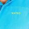 WATKO - Small  Men's Microfibre Pool Bathrobe with Hood, Pockets and Belt, Petrol Blue