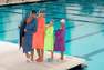 WATKO - XL  Men's Microfibre Pool Bathrobe with Hood, Pockets and Belt, Petrol Blue
