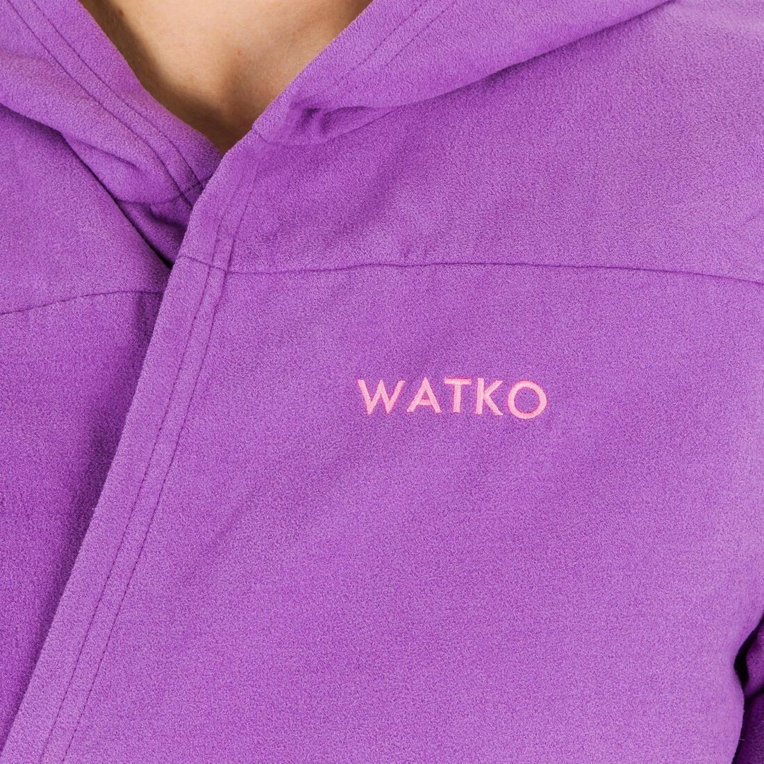 Compact Microfibre Pool Hooded Bathrobe, Magenta, , large image number 9