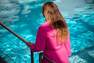 WATKO - XL  Women's Compact Microfibre Pool Bathrobe with Hood, Magenta