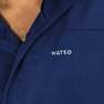 WATKO - طقم روب حمام ومناشف من الألياف الدقيقة المدمجة للرجال من S (80 × 130 سم) ، أزرق داكن
