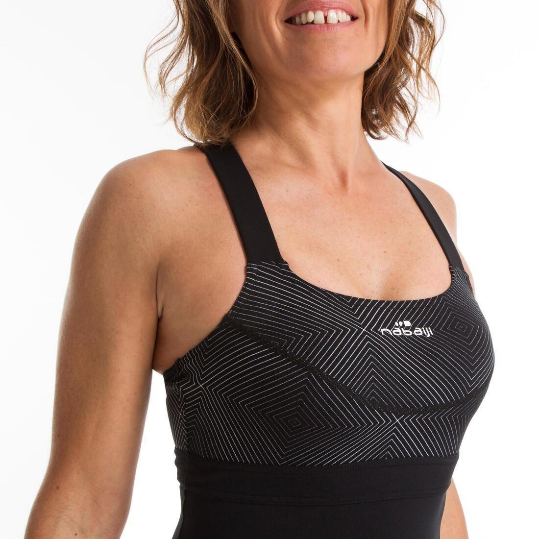 S/M  Women's 1-Piece Aquabiking Jammer Swimsuit  Anna Black Square, , large image number 11