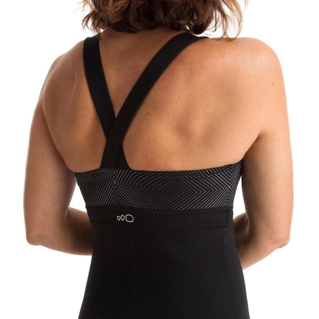 S/M  Women's 1-Piece Aquabiking Jammer Swimsuit  Anna Black Square, , large image number 12