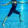 NABAIJI - M/L Women's Aquafitness Legsuit One-Piece Swimsuit Anna - Black Square, Black