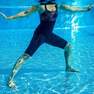 NABAIJI - مايوه سباحة نسائي آنا قطعة واحدة لألعاب اللياقة البدنية المائية أسود مربعات، مقاس L/XL