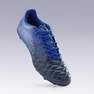 KIPSTA - حذاء كرة قدم مرن للكبار برقبة لملاعب النجيل الصناعي أجيليتي 500 م.ج مقاس 43 أوروبي، أزرق نيلي داكن