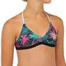 OLAIAN - 7-8Y  Girl's Surf Swimsuit Triangle Top BETTY 500, Black
