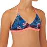 OLAIAN - 7-8Y  Girl's Surf Swimsuit Triangle Top BETTY 500, Black