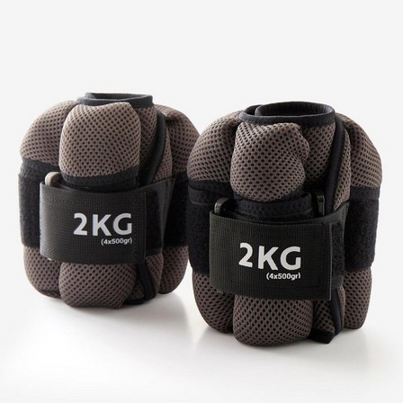 NYAMBA - Adjustable 2 kg Soft Fitness Dumbbells ToneSoftBell Two-Pack, Charcoal Grey
