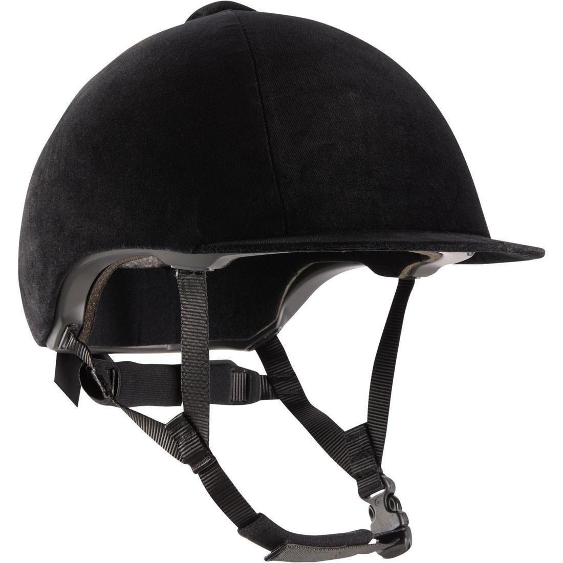 140 Velvet Horse Riding Helmet, Black, , large image number 0