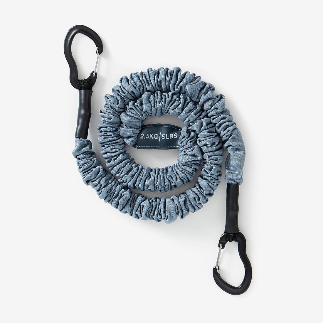 Fitness 2.5 kg / 5 lb Elastic Resistance Band with Handles, Mouse Grey, , large image number 1