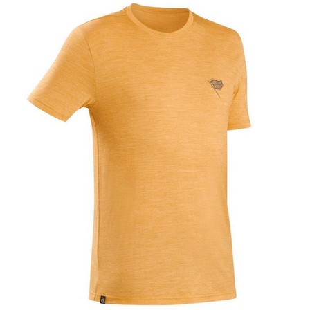 FORCLAZ - Medium  Men's Short-Sleeved Merino T-Shirt, Yellow Ochre