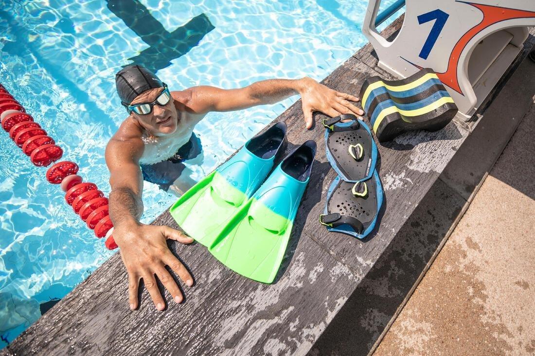 Small  Swimming Hand Paddles QUICK'IN, Black, , large image number 13
