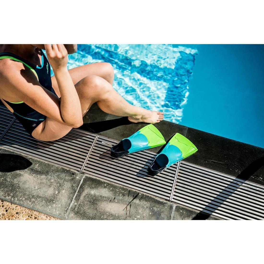 EU 33-34  Silifins Short Swim Fins, Petrol Blue, , large image number 1
