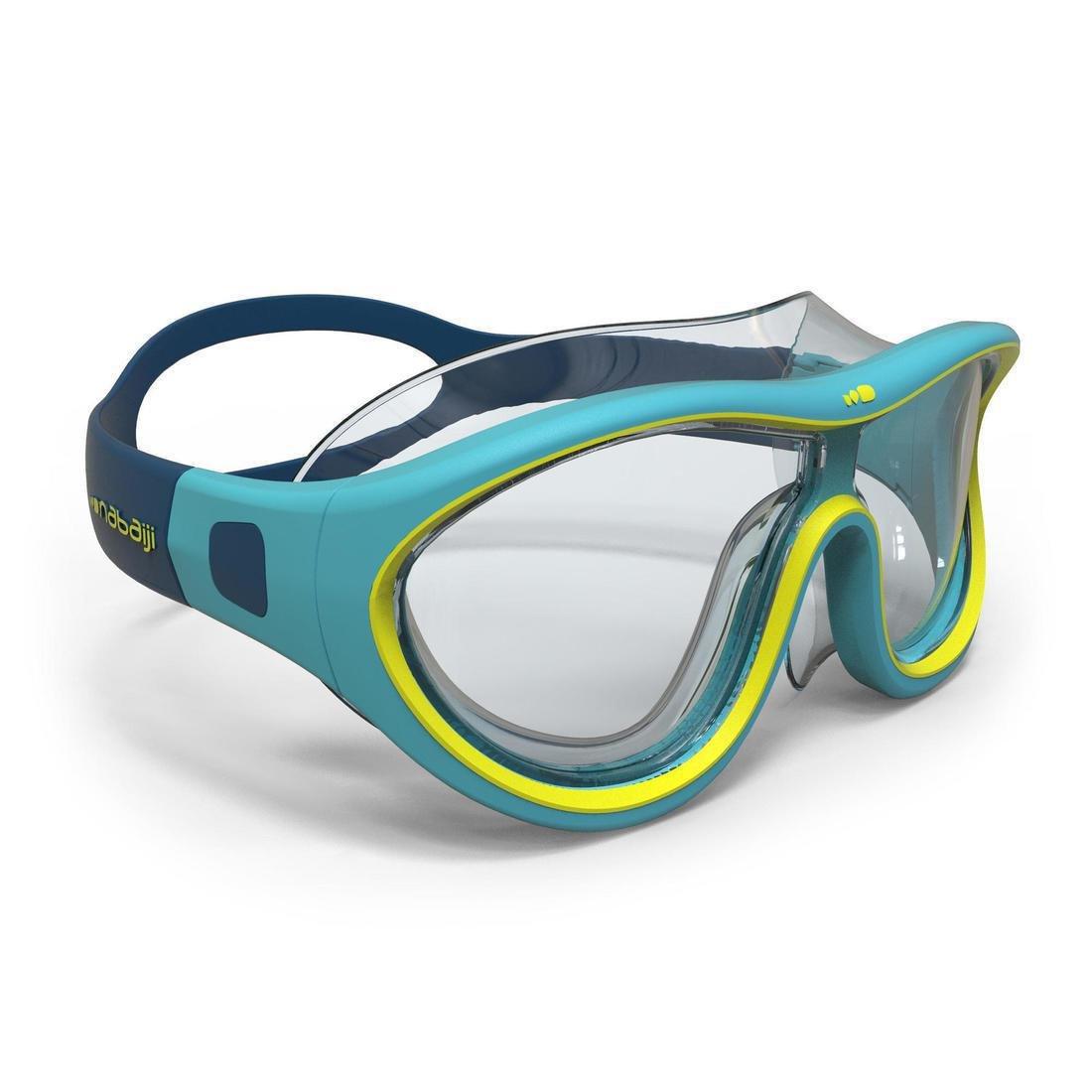 Small  Swimming Pool Mask Swimdow Size S Clear Lenses, Turquoise Blue, , large image number 0