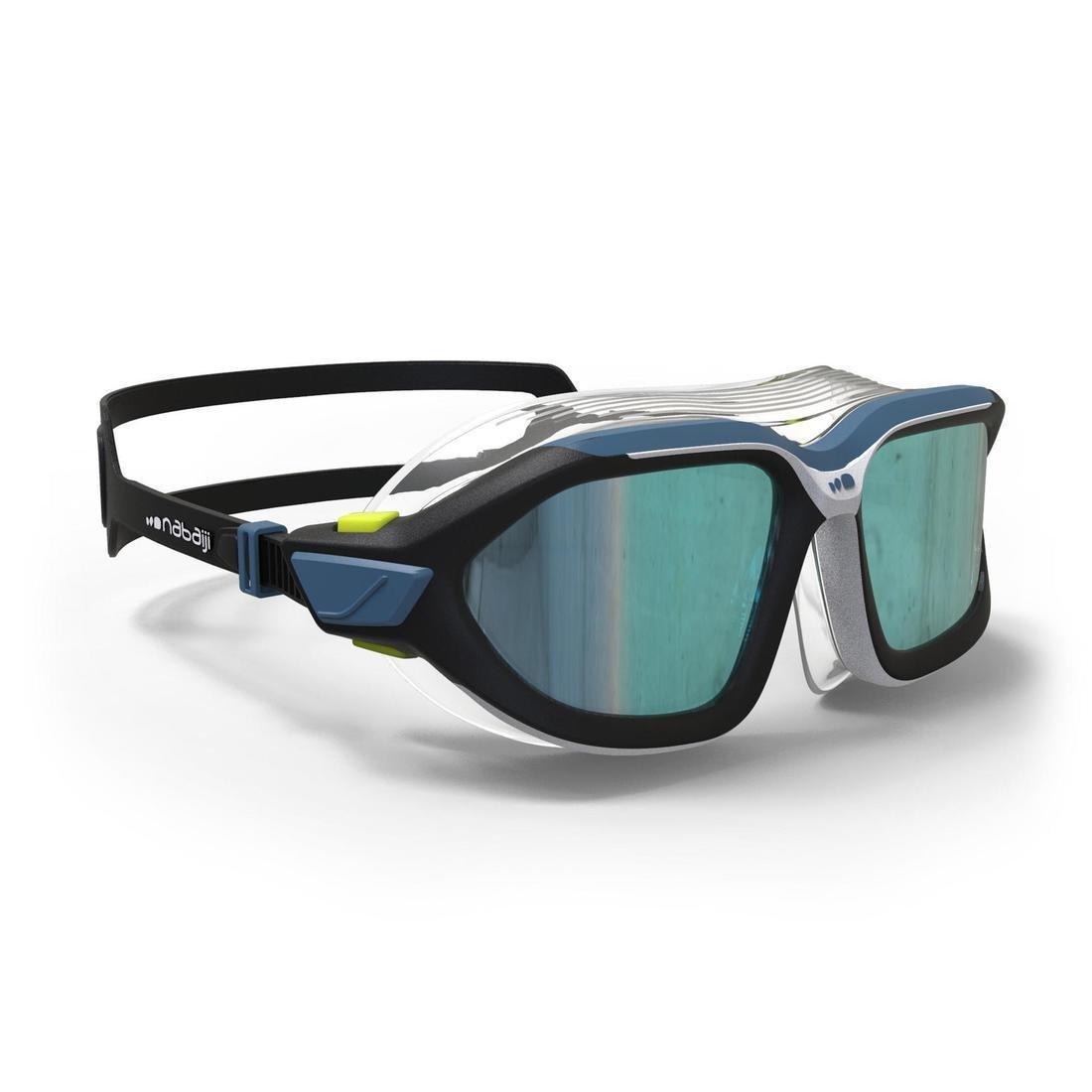 Large  500 Active Swimming Mask - White Grey, Clear Lenses, , large image number 0