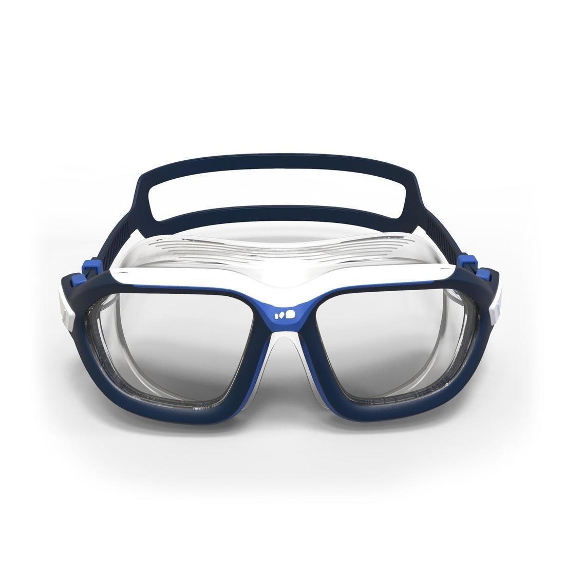 Large  500 Active Swimming Mask - White Grey, Clear Lenses, , large image number 10