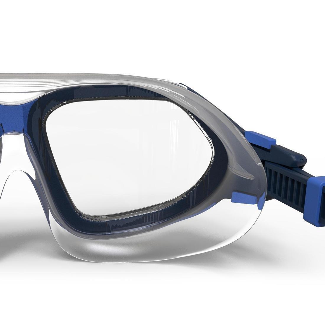 Large  500 Active Swimming Mask - White Grey, Clear Lenses, , large image number 13