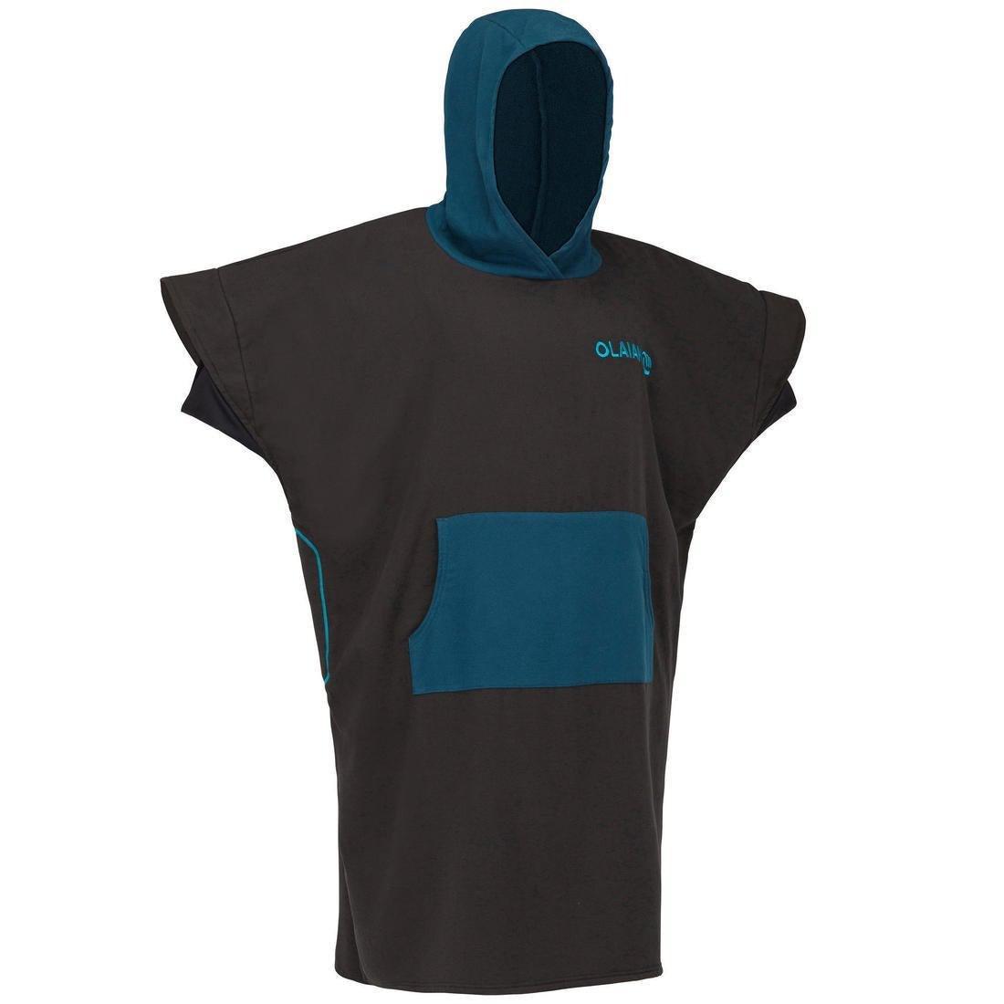 Adult Surf Poncho 500, Black, , large image number 0