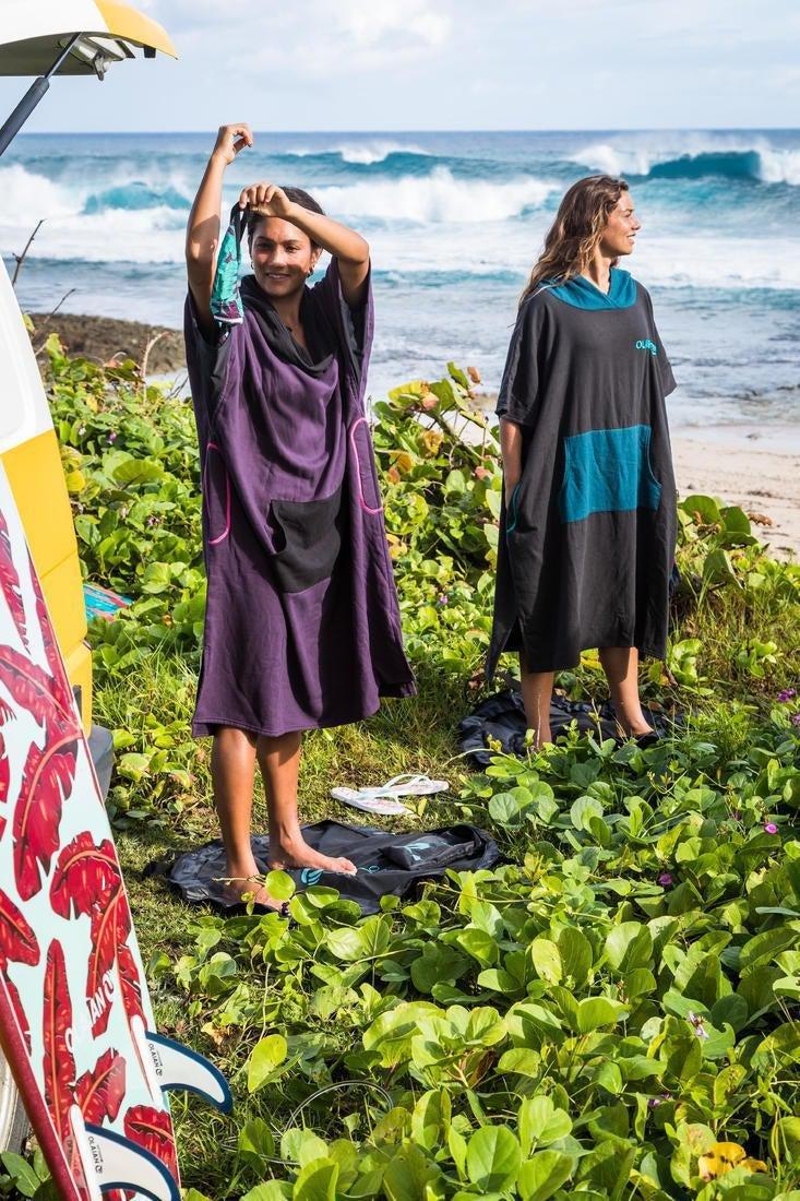Adult Surf Poncho 500, Black, , large image number 1