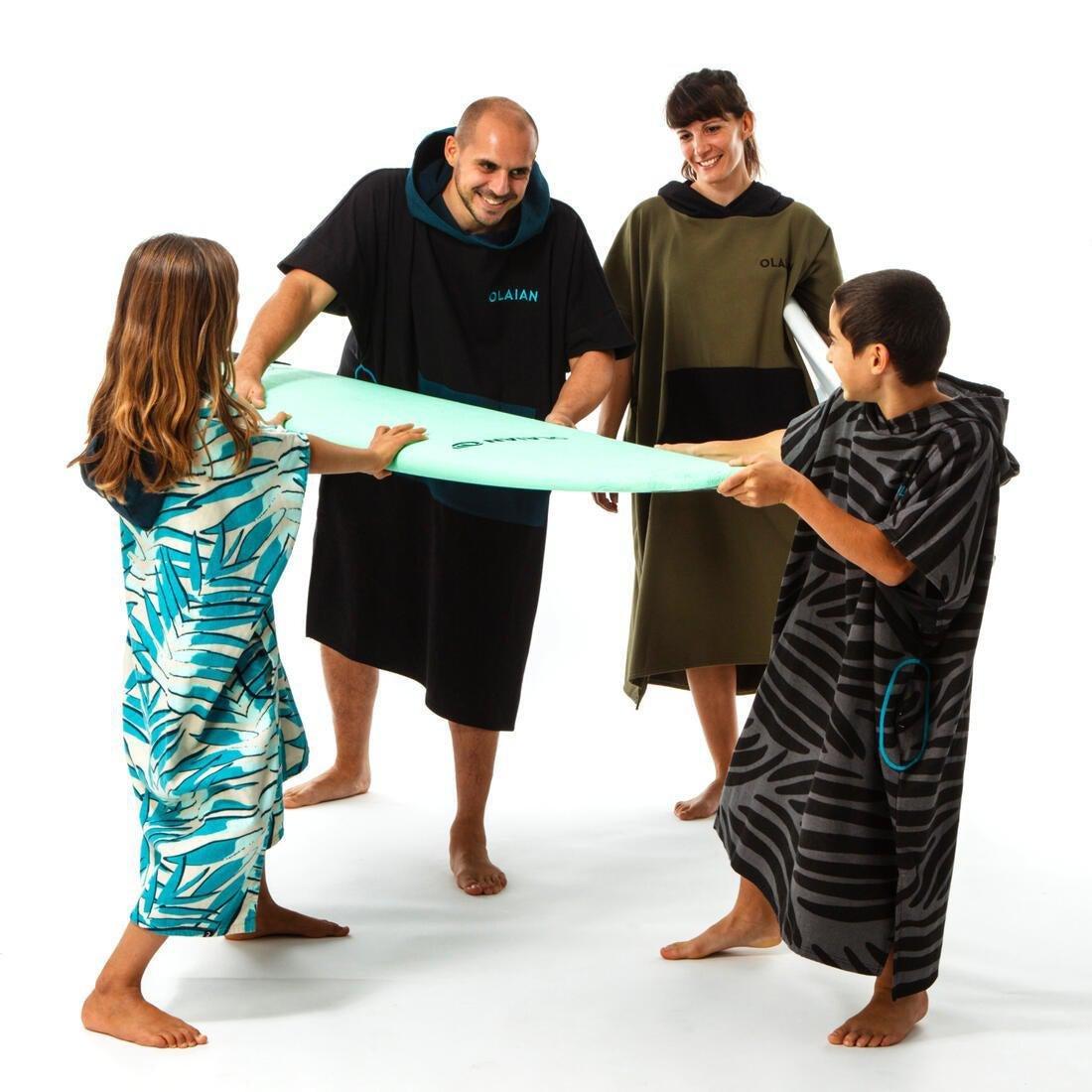 Adult Surf Poncho 500, Black, , large image number 14