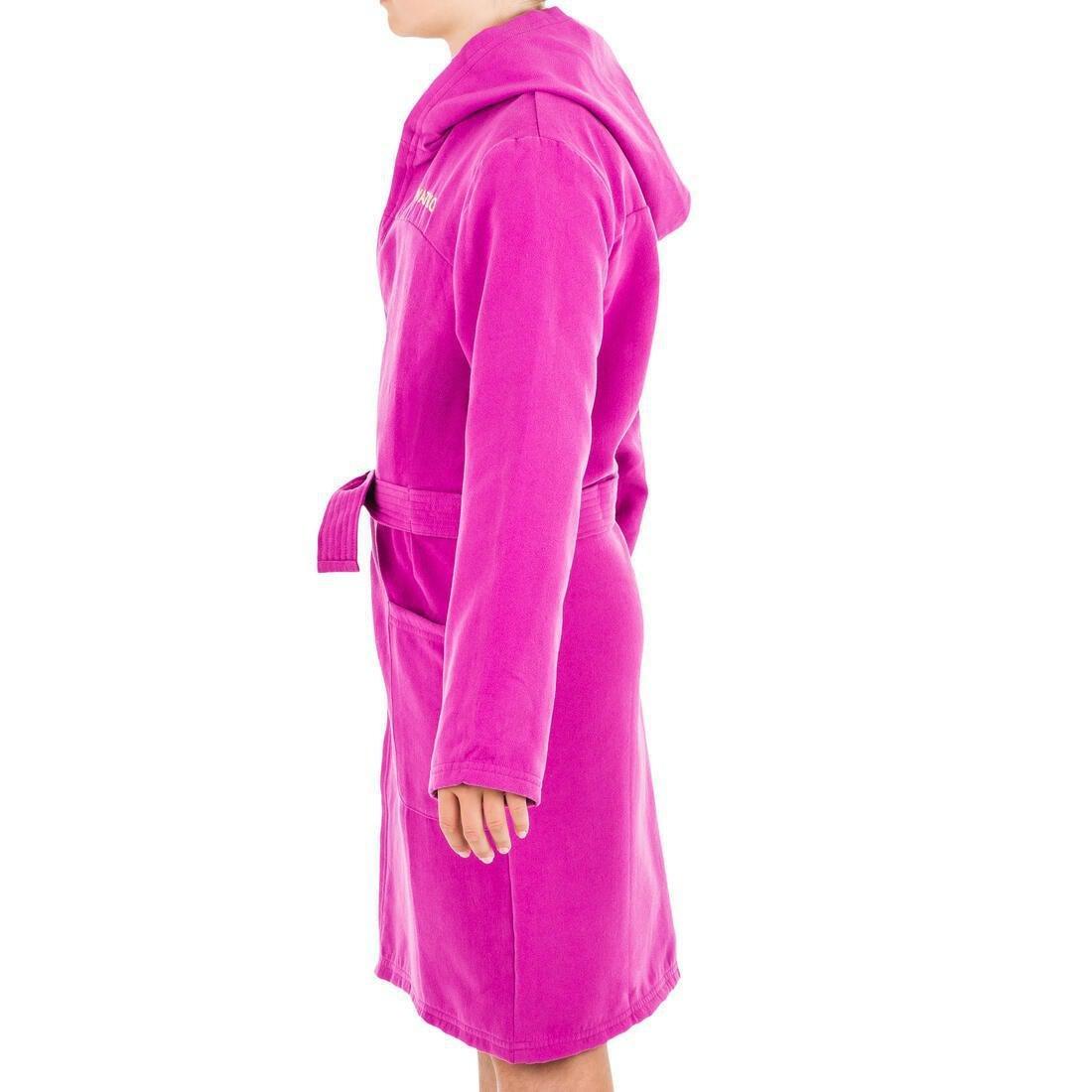 12-13Y Kids' Compact Microfibre Pool Bathrobe, Aubergine, , large image number 5