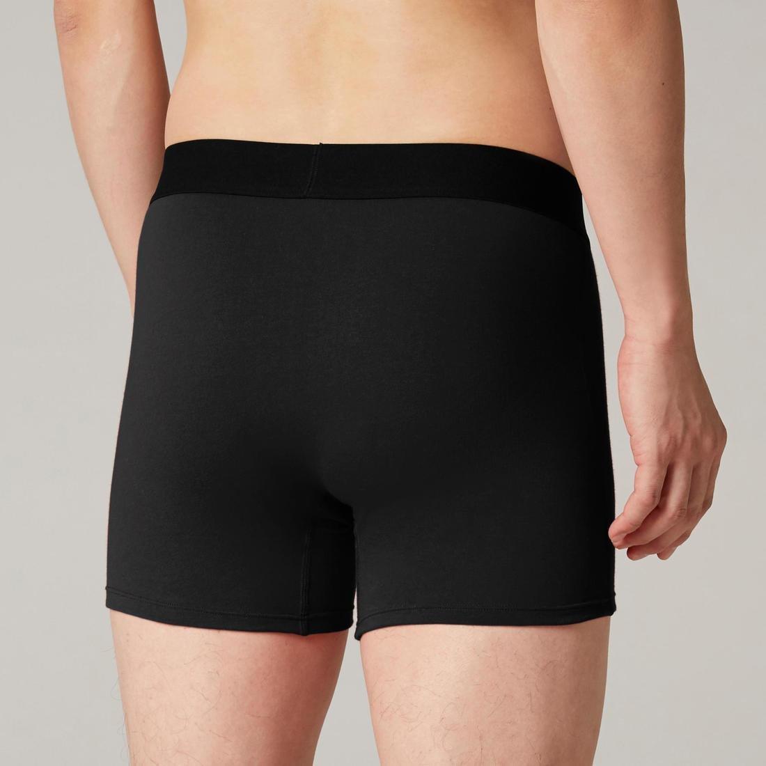 Mens Pilates And Gentle Gym Sport Boxer Shorts 500, Black, , large image number 8