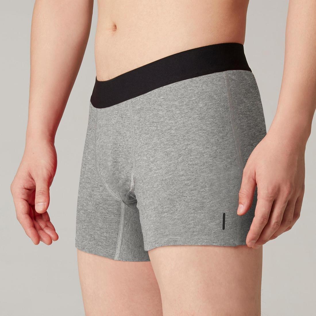 Mens Pilates And Gentle Gym Sport Boxer Shorts 500, Black, , large image number 10