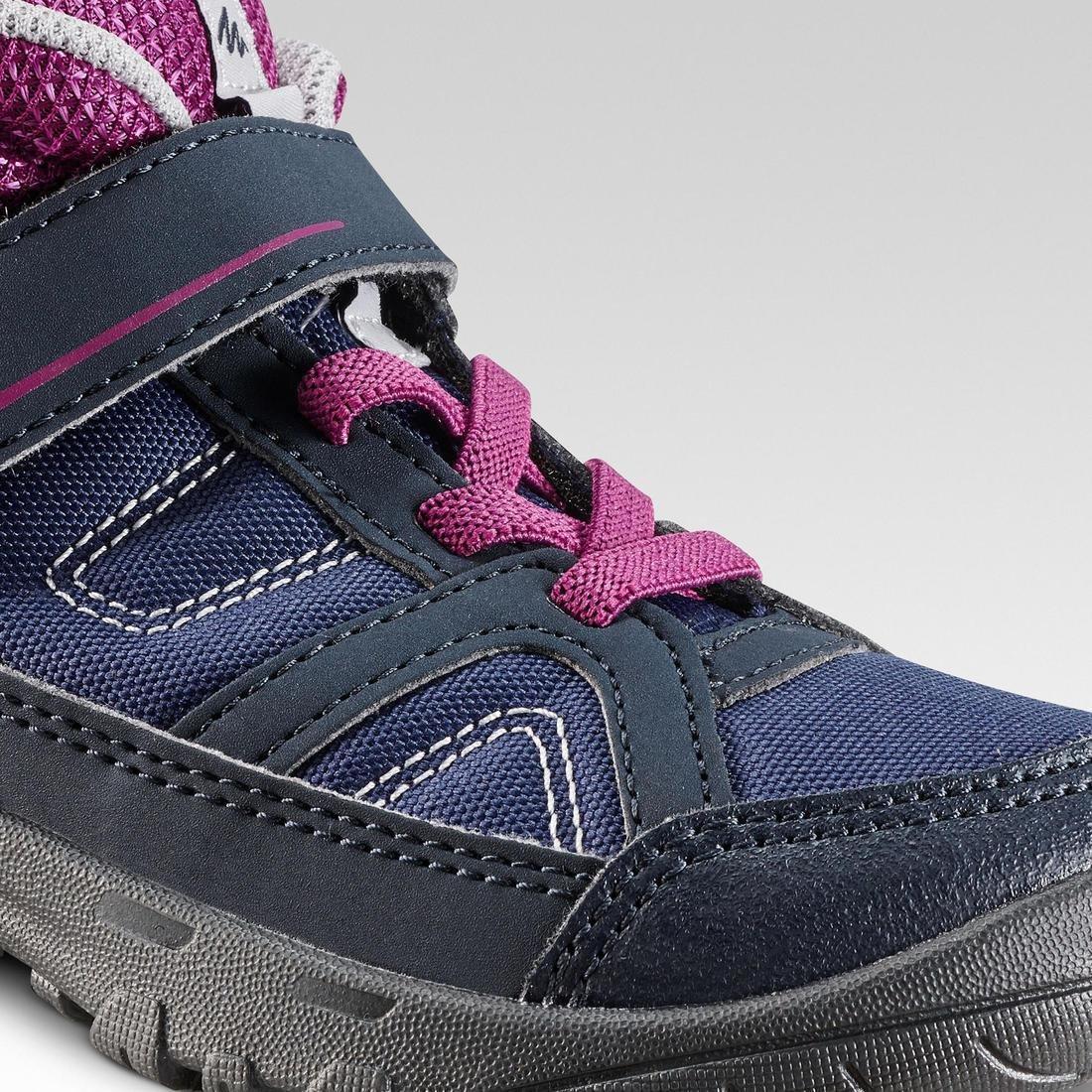 EU 28  Kids High Top Hiking Shoes MH100 MID, Asphalt Blue, , large image number 5