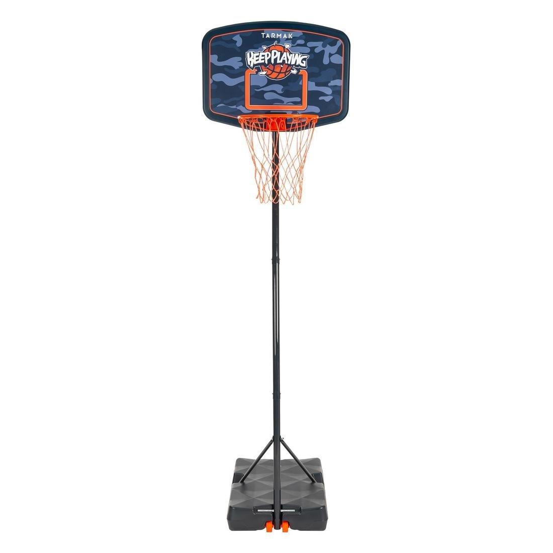 Kids' Basketball Hoop B200 Keep Playing1.6m-2.2m. Up to age 10, Galaxy Blue, No Color, large image number 0