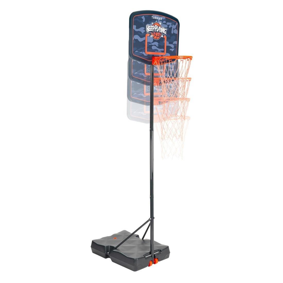 Kids' Basketball Hoop B200 Keep Playing1.6m-2.2m. Up to age 10, Galaxy Blue, No Color, large image number 1