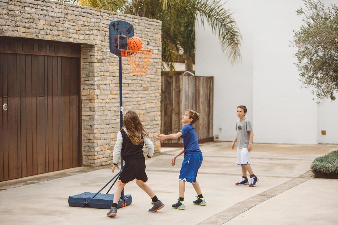 Kids' Basketball Hoop B200 Keep Playing1.6m-2.2m. Up to age 10, Galaxy Blue, No Color, large image number 13