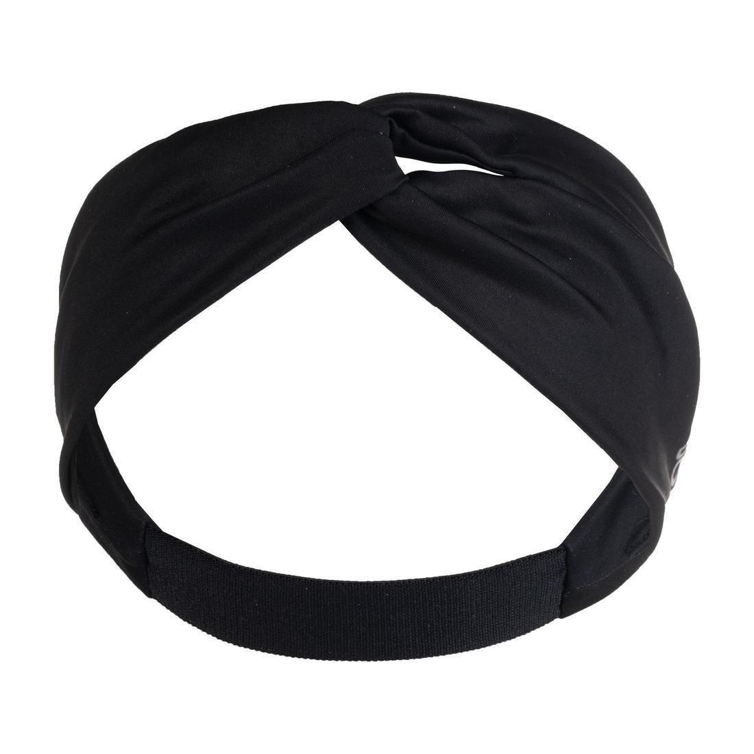 Women's Cardio Fitness Headband with Elastic, Black, , large image number 4